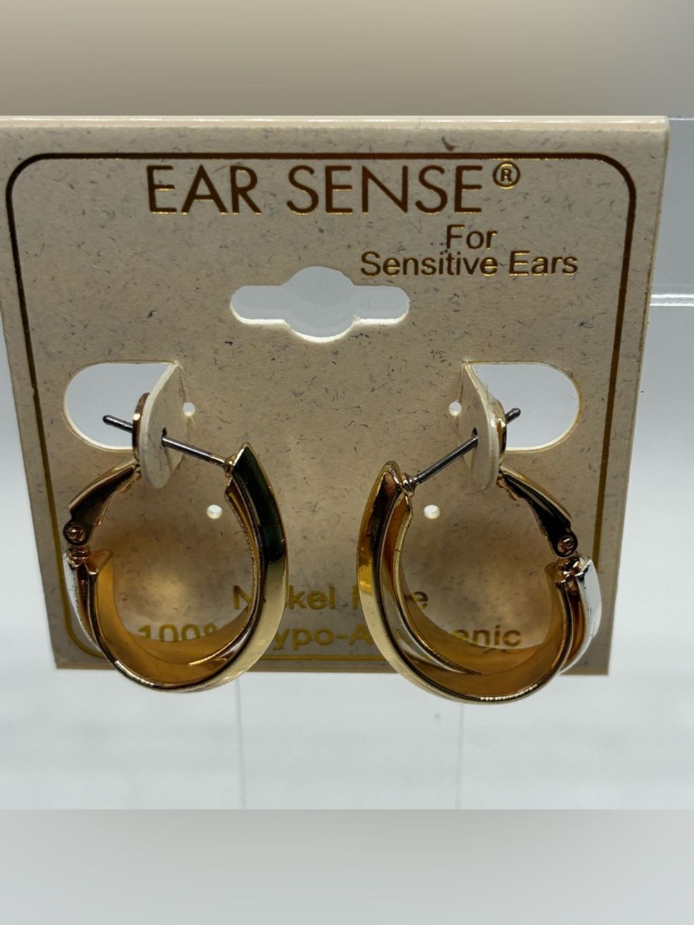 3For$20 Ear Sense Two Tone Gold/Silver Hoop Earrings